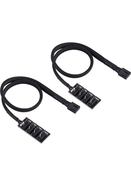 2 Paket Pwm Ayırıcı, 4-Pin Bilgisayar Cpu/kasa Fan Hub'ı, 15 Inç 4-Pin Güç Kablosu, 12V Masaüstü Soğutucu Kasa Için (Yurt Dışından)