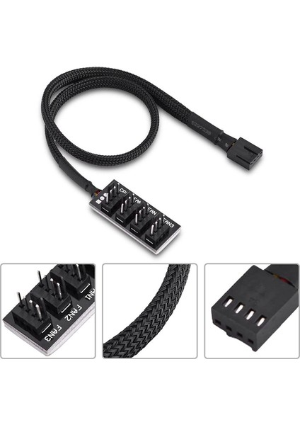 2 Paket Pwm Ayırıcı, 4-Pin Bilgisayar Cpu/kasa Fan Hub'ı, 15 Inç 4-Pin Güç Kablosu, 12V Masaüstü Soğutucu Kasa Için (Yurt Dışından)
