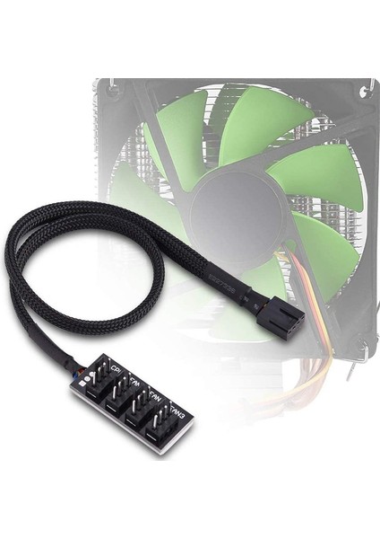 2 Paket Pwm Ayırıcı, 4-Pin Bilgisayar Cpu/kasa Fan Hub'ı, 15 Inç 4-Pin Güç Kablosu, 12V Masaüstü Soğutucu Kasa Için (Yurt Dışından)