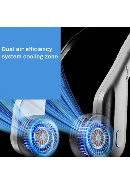 Taşınabilir Boyun Fanı, 800MAH Şarj Edilebilir Giyilebilir Kişisel Fan, 5 Hız Ayarlanabilir, Dış Mekan Beyazı Için (Yurt Dışından)