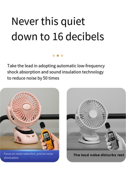 Aromaterapi Kullanımı ile Mini Üzerinde 3000 Mah N33 USB Klip Fan Dijital Ekran Taşınabilir Yatak Odası Arabası Fanı, A (Yurt Dışından)