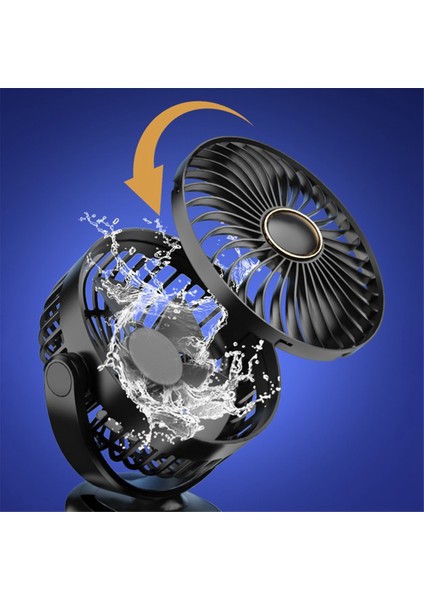 Aromaterapi Kullanımı ile Mini Üzerinde 3000 Mah N33 USB Klip Fan Dijital Ekran Taşınabilir Yatak Odası Arabası Fanı, A (Yurt Dışından)