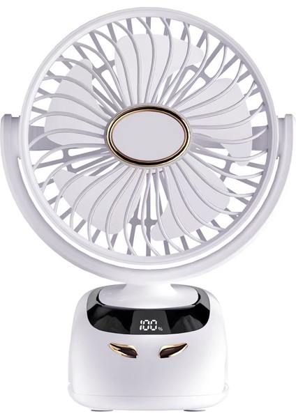 Aromaterapi Kullanımı ile Mini Üzerinde 3000 Mah N33 USB Klip Fan Dijital Ekran Taşınabilir Yatak Odası Arabası Fanı, A (Yurt Dışından)