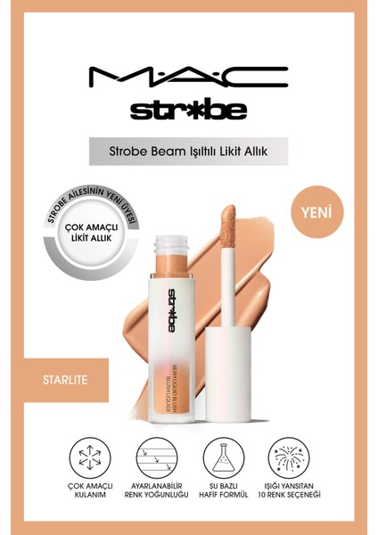 Strobe Beam Işıltılı Çok Amaçlı Likit Allık - Starlite 4.3 ml