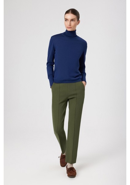 Lacivert Balıkçı Yaka Uzun Kollu Kadın Kazak fırsatları