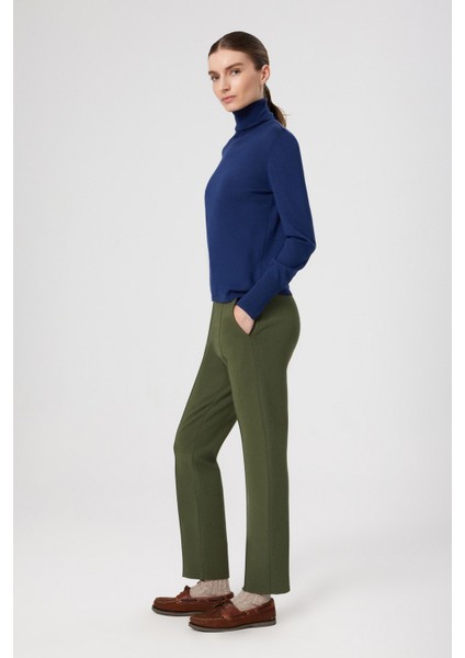 Lacivert Balıkçı Yaka Uzun Kollu Kadın Kazak indirimleri