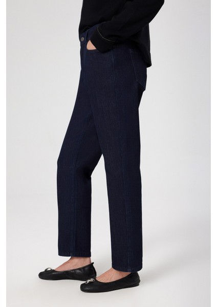 Mavi Yüksek Bel Kadın Jean Pantolon indirimleri