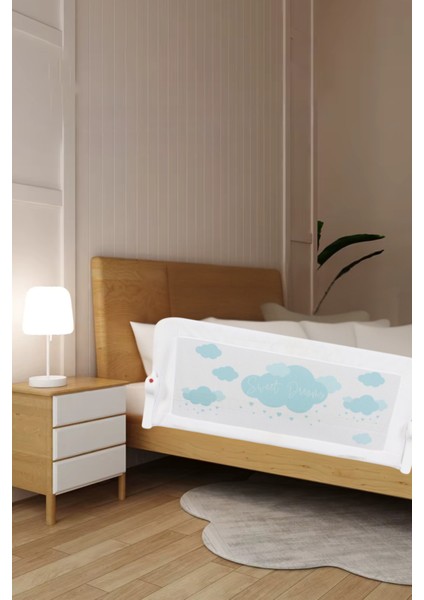 110 cm Yatak Bariyeri Sweet Dreams Desenli Katlanır Baza Korkuluğu Foldable Bed Rail