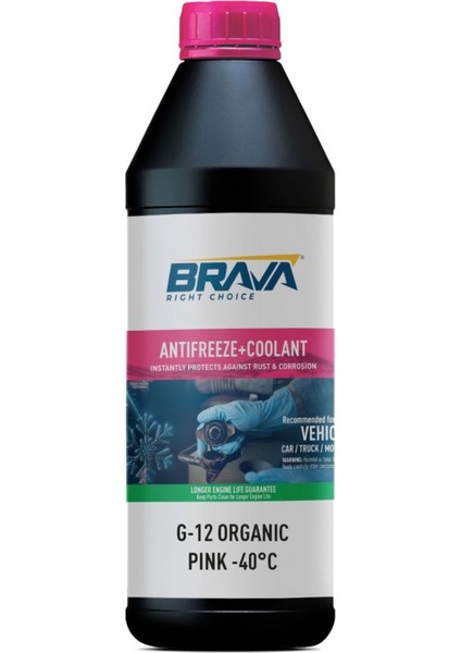 Organik 1 Lt G-12 Antifriz Pembe -40°c