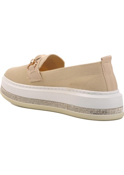 261195 Z Bej Kadın Taşlı Günlük Ayakkabı fırsatları