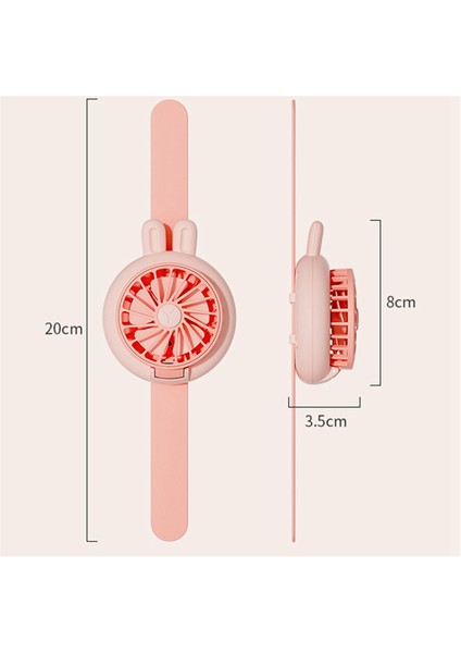 Bileklik Fanı 300 Mah Çocuklar Mini Çok Fonksiyonlu Taşınabilir Solunum Işığı ile Izle Model Fan, Mor (Yurt Dışından) fiyatları