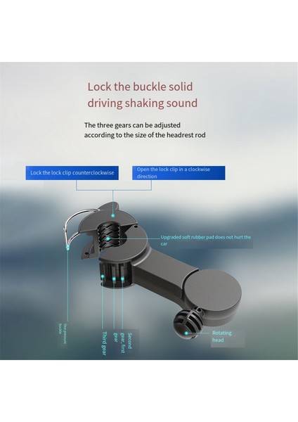 Araç Arka Çift Kafa Fan F4207 USB Arayüzü Çok Fonksiyonlu Kullanışlı Pratik (Yurt Dışından)