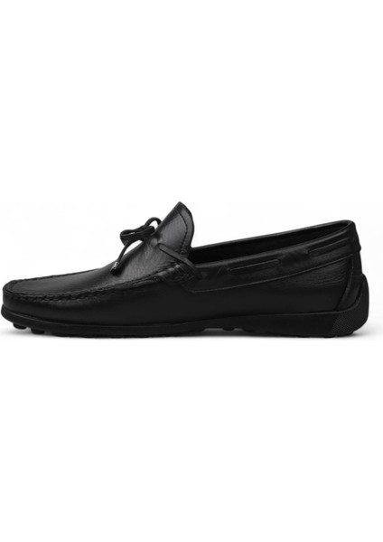 14904PC Loafer Siyah %100 Deri Erkek Babet Ayakkabı modelleri