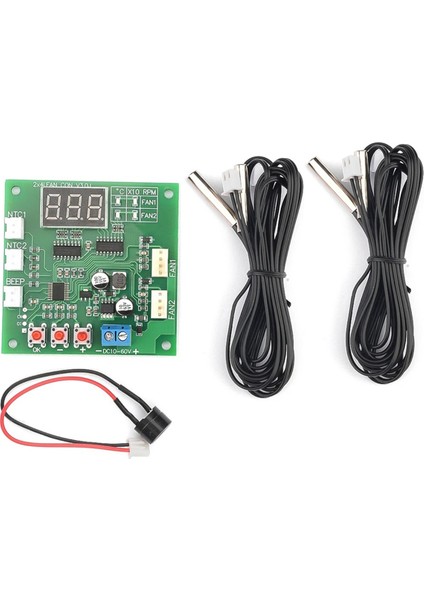 2 Kanal 4 Telli Dc 12V 24V 48V Pwm Motor Fan Hız Kontrol Cihazı Dijital Ekran Regülatörü Sıcaklık Kontrolü (Yurt Dışından) fiyatları
