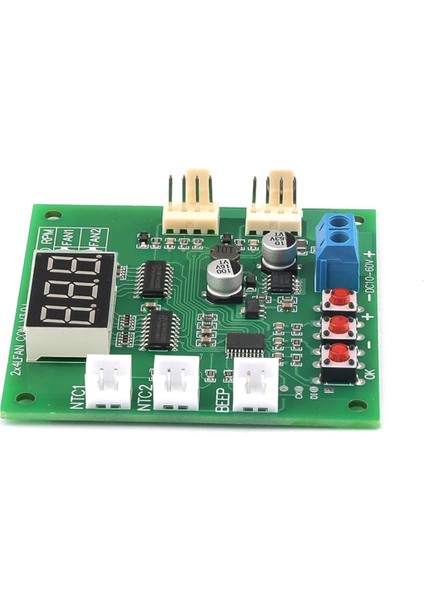 2 Kanal 4 Telli Dc 12V 24V 48V Pwm Motor Fan Hız Kontrol Cihazı Dijital Ekran Regülatörü Sıcaklık Kontrolü (Yurt Dışından) fırsatları
