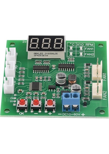 2 Kanal 4 Telli Dc 12V 24V 48V Pwm Motor Fan Hız Kontrol Cihazı Dijital Ekran Regülatörü Sıcaklık Kontrolü (Yurt Dışından) indirimleri