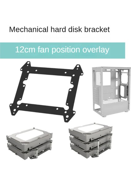 12CM Fan Sabit Disk Braketi SSD 3,5 Inç Genişletilmiş Çok Katmanlı Yığınlama Bilgisayar Aksesuarları (Yurt Dışından) fırsatları