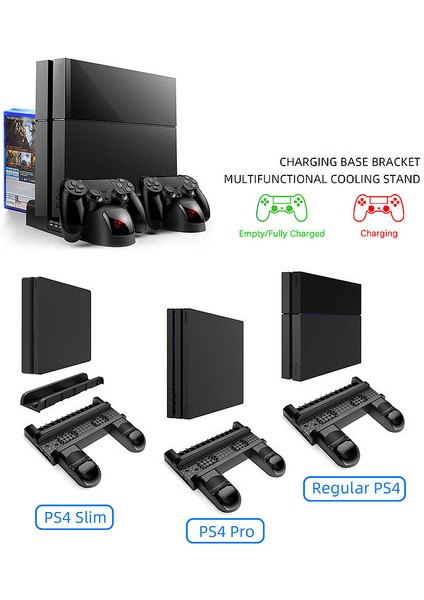 Çok Fonksiyonlu Stand Şarj Kontrol Cihazı Dock Istasyonu / Slim/ Pro Şarj Braketi Soğutma Soğutucu Fan 3 USB (Yurt Dışından) indirimleri