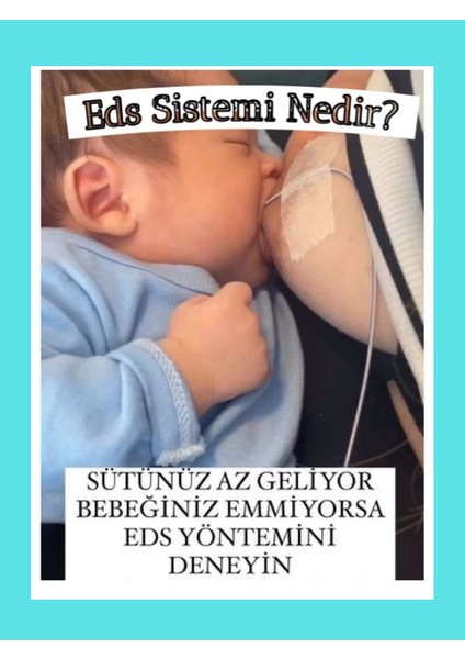 Emzirme Destek Sistemi No:5 Beslenme Sondası Gri EDS sabitleme Bant ve kilitli enjektör hediyeli