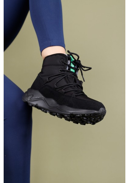 Ceri Kadın Paraşüt Kumaş Siyah Bot BNI-11156 fiyatları