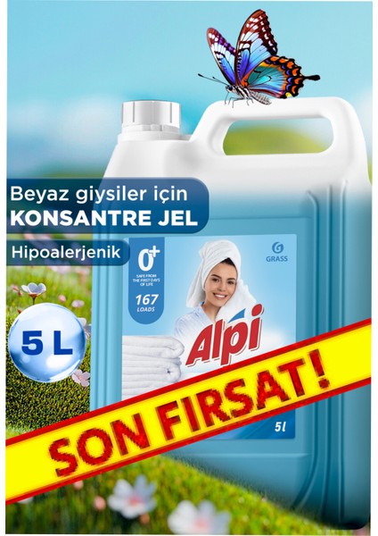White Jel Deterjan 5 Lt (167 Yıkama) - Beyaz Çamaşırlar İçin Özel Formül