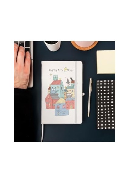 Happy Birdday Not Defteri 13 cm x 21 cm Ölçülerinde, 100 Yaprak Çizgili Defter fiyatları