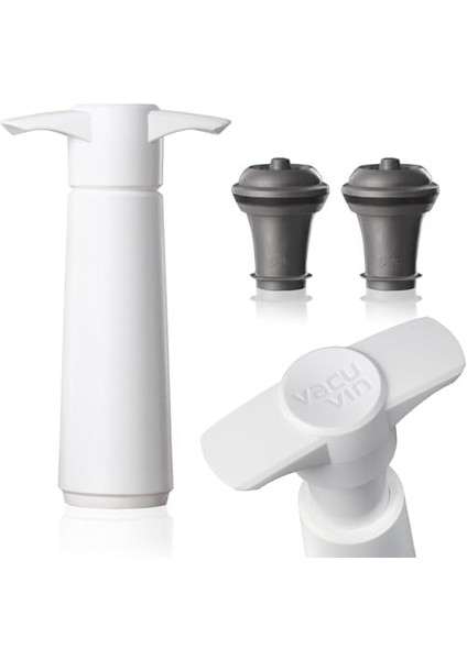 Vin Şarap Vakum Seti, 1 Pompa, 2 Tıpa, Beyaz fiyatları