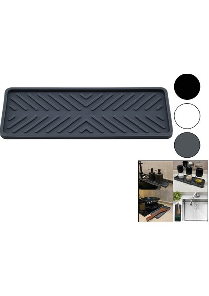 Organizer - Silikon Mutk Lavabo Düzenleyici Renkli Mat 22.5 x 9cm BRKT-178617