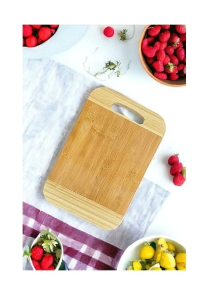 Bambu Kesme Tahtası Antibakteriel Yıkanabilir Doğrama Tahtası Dikdörtgen 34X24CM | Antibakteriyel ve Yıkanabilir Bambu Kesme Tahtası - Hijyenik ve Dayanıklı Doğrama Işleriniz Için Ideal
