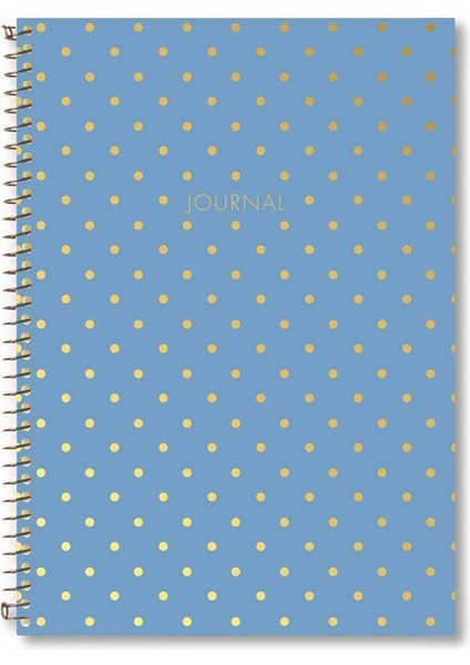 Color Shine Mavi Spiralli Düz Defter 17X24 cm 153300758