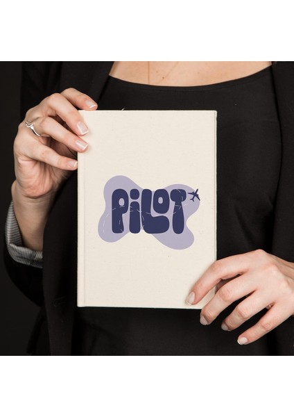 Hediye Uçak Tasarımlı Kanvas Defter