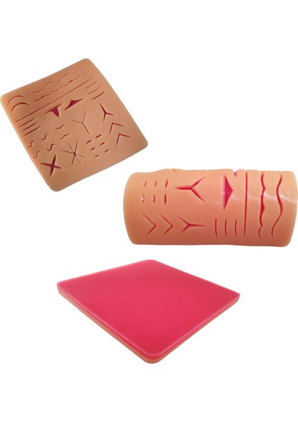Kesik Dikiş Eğitim Dokusu Doktor 19X18 cm Silikon Eğitim Seti modelleri