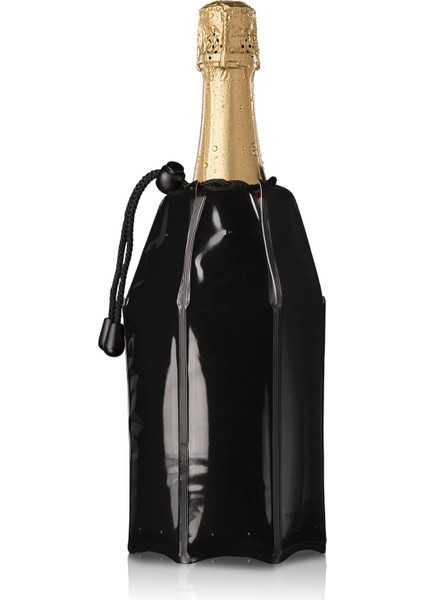 Vin Aktif Şampanya Soğutucu Siyah