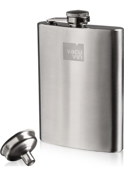 Vin Cep Şişesi ve Huni Fırçalanmış Çelikten