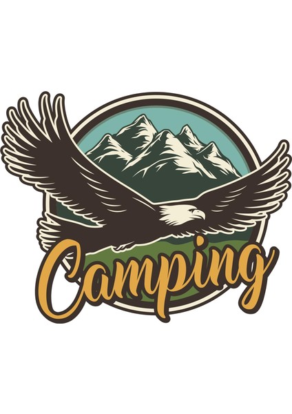 Aksesuar Off Road Camping Offroad Adventure Sticker Eagle Sticker 10 x 8 cm