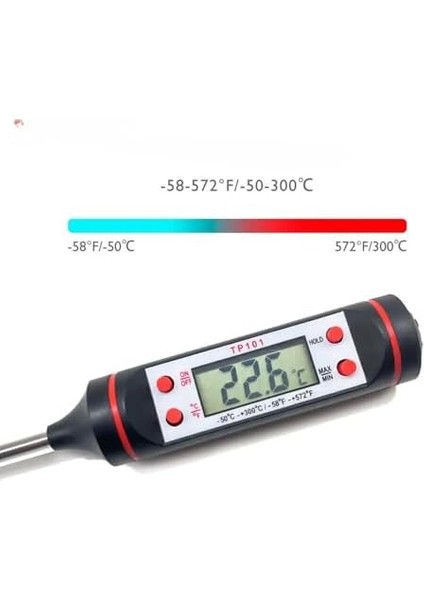 Hoala Dijital Gıda Termometresi, Mutfak Termometresi, Geniş Sıcaklık Alanı, -50 °c (-58 °f) 300 °c'ye Kadar (572º F) Isı Ölçüm Aralığı fiyatları