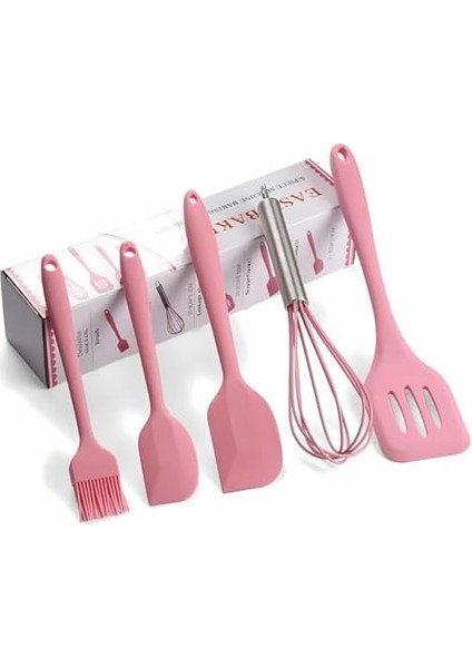 Mutfak Takımı - Yanmaz Yapışmaz Mutfak Seti, Pasta Silikon Yumurta Fırçası, Kaşık, Çırpıcı, Tutacak Seti
