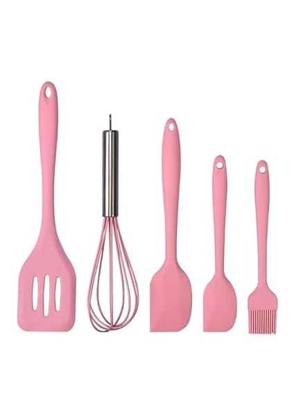 Mutfak Takımı - Yanmaz Yapışmaz Mutfak Seti, Pasta Silikon Yumurta Fırçası, Kaşık, Çırpıcı, Tutacak Seti