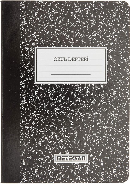 A5 Çizgili Okul Defteri, Siyah/beyaz, 40 Yaprak