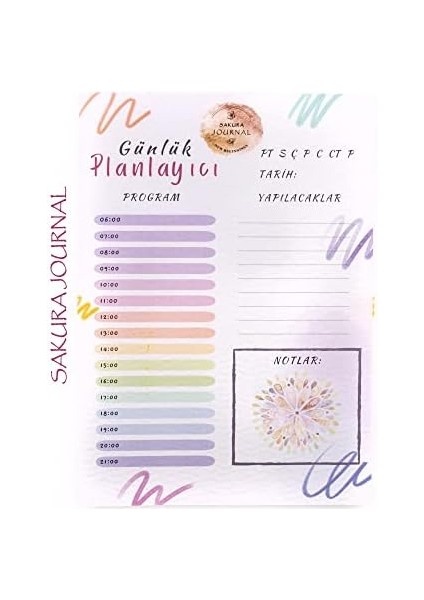 Journal Günlük Planlayıcı Bloknot modelleri