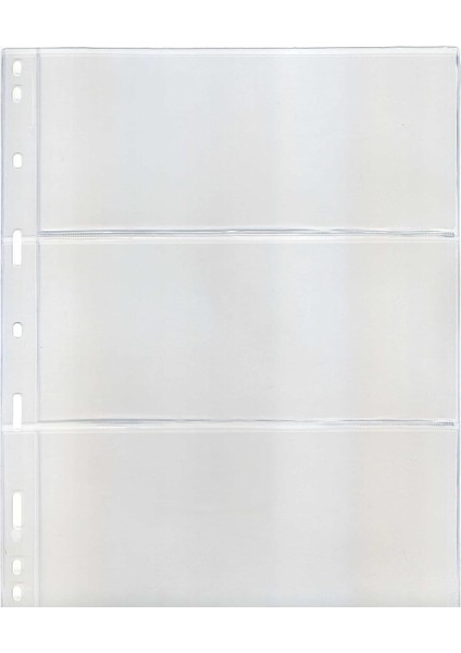 Para Sayfası Üç Bölmeli Şeffaf - 10 Adetlik Paket