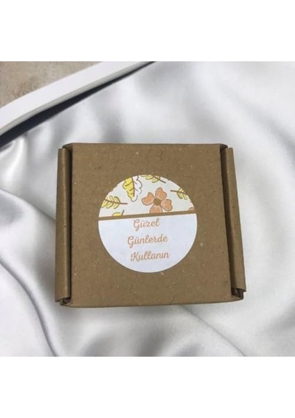 Güzel Günlerde Kullanın Mat Etiket Turuncu Sonbahar Çiçek Temalı Sticker 4 cm 100 Adet fiyatları