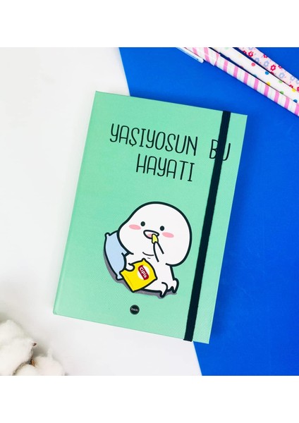 Bu Hayatı Tasarımlı Lastikli Defter