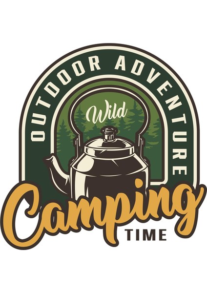 Aksesuar Adventure Camping Çay Tea Sticker Oto Sticker Off Road 10 x 10 cm