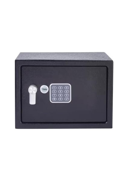 YSV/250/DB1 Dijital Orta Boy Kollu Kasa, 16MM Çaplı 2 Adet Kilitleme Mili, 16,3 Litre Kapasite - 25 x 35 x 25 cm , Siyah