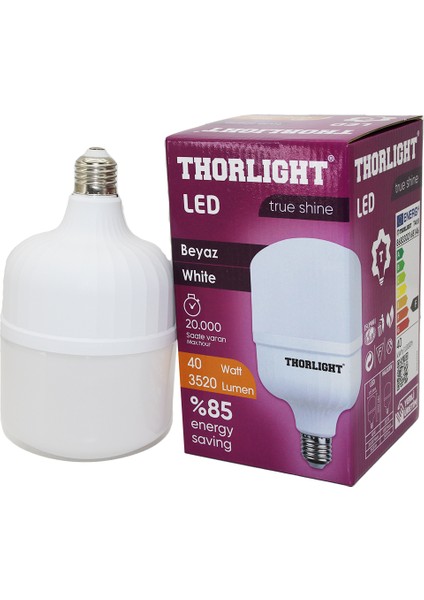 Thorlıght 40W E27 Torch T-Shape Beyaz LED Ampul T-40B