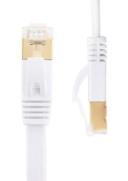 Lunatic 5642 Cat7 RJ45 Modem Internet Kablosu 1 Metre 10GBPS 600MHZ Uçları Fabrikasyon Takılı Bilgisayar Modem Internet Ethernet Kablosu (1 Metre)