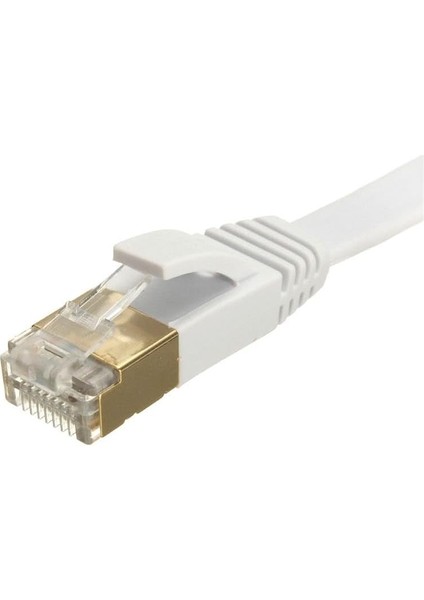 Lunatic 5642 Cat7 RJ45 Modem Internet Kablosu 1 Metre 10GBPS 600MHZ Uçları Fabrikasyon Takılı Bilgisayar Modem Internet Ethernet Kablosu (1 Metre)