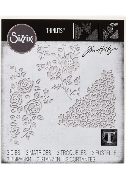 Thinlits Delgeç Şablonları-Geschenkgutscheinbeutel Tim Holtz, Çelik, Çok Renkli, 19.1 x 14.4 x 0,4 cm