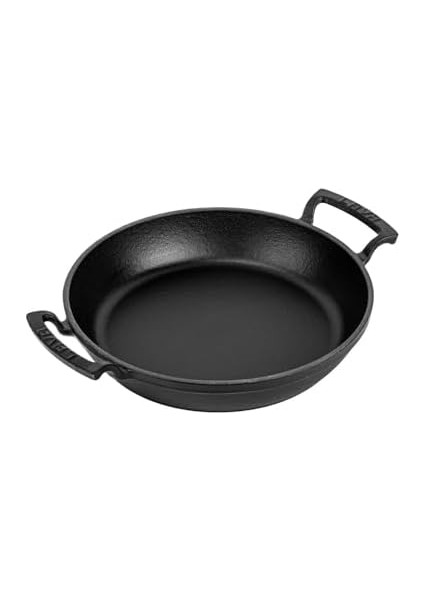 Döküm Yuvarlak Sahan Döküm Demir Yekpare Çift Kulplu ÇAP(Ø)24CM.